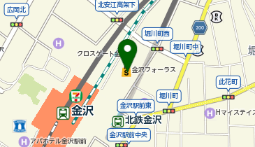 外貨両替機 SMART EXCHANGE 金沢フォーラスの地図画像