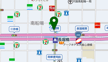 外貨両替機 SMART EXCHANGE 大阪メトロ 堺筋線 長堀橋駅の地図画像