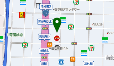外貨両替機 SMART EXCHANGE ダイソー心斎橋の地図画像