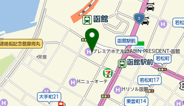外貨両替機 SMART EXCHANGE プレミアホテル -CABIN PRESIDENT- 函館の地図画像