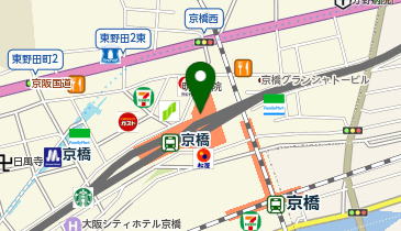 外貨両替機 SMART EXCHANGE 京阪 京橋駅の地図画像