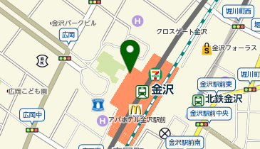 外貨両替機 SMART EXCHANGE セブン-イレブン ハートインJR金沢駅店の地図画像