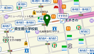 外貨両替機 SMART EXCHANGE ローソン COCONO SUSUKINO店の地図画像