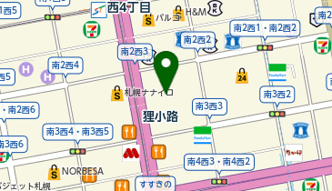 外貨両替機 SMART EXCHANGE MEGAドンキ狸小路別館の地図画像