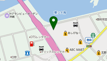 外貨両替機 SMART EXCHANGE GiGO 沖縄アウトレットモールあしびなーの地図画像