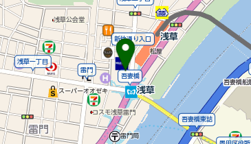 外貨両替機 SMART EXCHANGE セブン-イレブン 東武浅草駅前店の地図画像