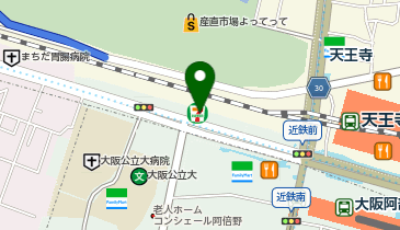 外貨両替機 SMART EXCHANGE セブン-イレブン あべの天王寺駅西の地図画像