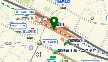 外貨両替機 SMART EXCHANGE セブン-イレブン おみやげ処富山の地図画像