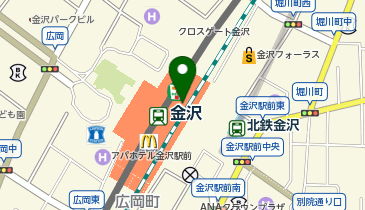 外貨両替機 SMART EXCHANGE セブン-イレブン おみやげ処金沢店の地図画像