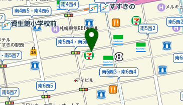 外貨両替機 SMART EXCHANGE セブン-イレブン 札幌南5条西4店の地図画像