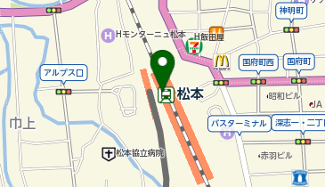 外貨両替機 SMART EXCHANGE 松本市観光案内所の地図画像