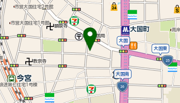 外貨両替機 SMART EXCHANGE セブン-イレブン 大阪大国1丁目店の地図画像