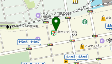 外貨両替機 SMART EXCHANGE セブン-イレブン 札幌北5条西6店の地図画像