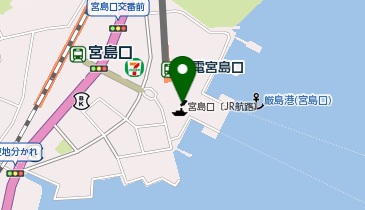 外貨両替機 SMART EXCHANGE セブン-イレブン おみやげ街道宮島口ターミナル店の地図画像