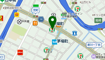 外貨両替機 SMART EXCHANGE セブン-イレブン 茅場町駅前店の地図画像