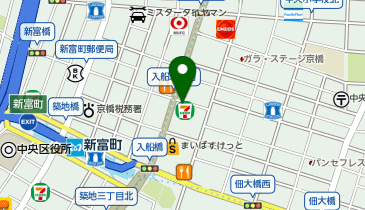 外貨両替機 SMART EXCHANGE セブン-イレブン 中央区入船3丁目店の地図画像