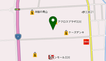 コインランドリーデポアクロスプラザ三川店の地図画像