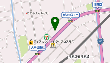 コインランドリー新湯野店の地図画像