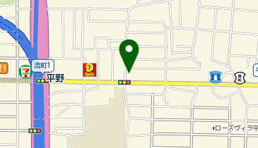 コインランドリーHONMACHIの地図画像