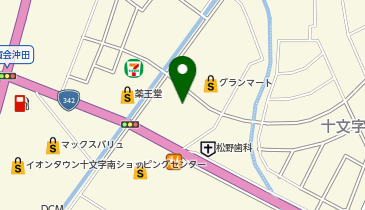 かめやクリーニング十文字店併設コインランドリーの地図画像