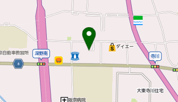 スノーランドリー大東寺川店の地図画像