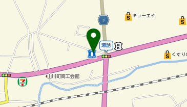 大型コインランドリー山川店の地図画像