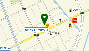 JOYWASH厚別西店の地図画像