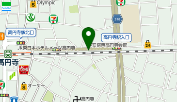 WASHCLUB高円寺店の地図画像