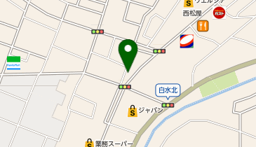 コインランドリーあおぞら白水店の地図画像