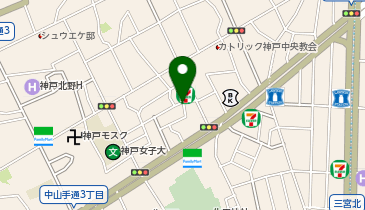 GTランド中山手通店の地図画像