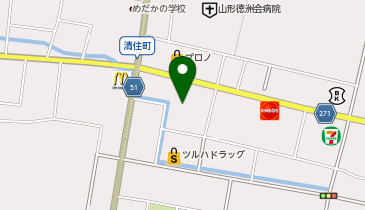 ランドリーデポ山形清住店の地図画像