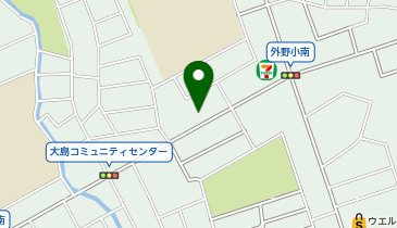 大型コインランドリーグローバル外野店の地図画像