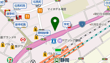 HESTAチャージ 静鉄ホテルプレジオ静岡駅北の地図画像