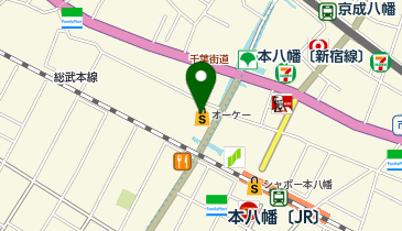 HESTAチャージ H1T本八幡北口の地図画像