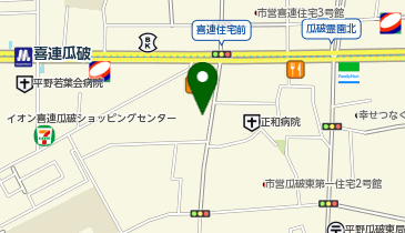 HESTAチャージ ハザマ薬局平野センターの地図画像