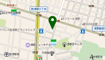HESTAチャージ 浅草もんじゃお好み焼ぽんちゃんの地図画像