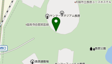 HESTAチャージ 大阪市長居ユースホステルの地図画像