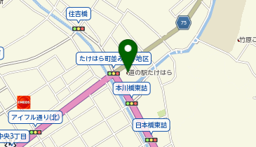 HESTAチャージ 道の駅たけはらの地図画像