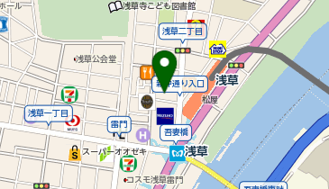 HESTAチャージ 神戸牛ダイア浅草1号店の地図画像