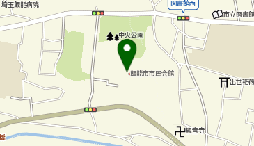 HESTAチャージ 飯能市市民会館の地図画像