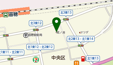 HESTAチャージ 苗穂駅前温泉蔵ノ湯の地図画像