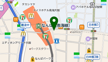 HESTAチャージ キャビン&カプセルホテルJ-SHIP大阪難波の地図画像