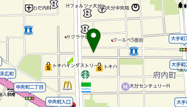 HESTAチャージ 大分市府内五番街商店街振興組合の地図画像