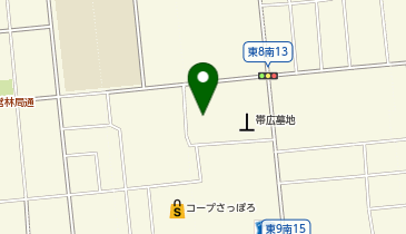 HESTAチャージ 帯広ひまわりの地図画像