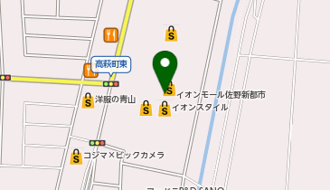 HESTAチャージ イオンモール佐野新都市の地図画像
