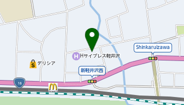 HESTAチャージ ザグランリゾートエレガンテ軽井沢の地図画像