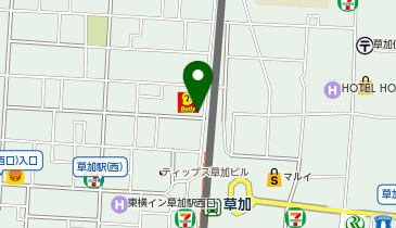 HESTAチャージ carrefour草加本店の地図画像