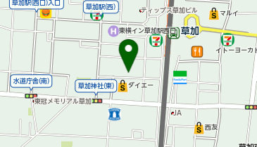 HESTAチャージ carrefourLOCO草加西口店の地図画像