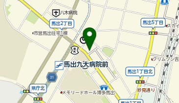 HESTAチャージ 韓チキン3号馬出店の地図画像