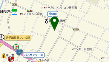 レコードブック盛岡神明の地図画像
